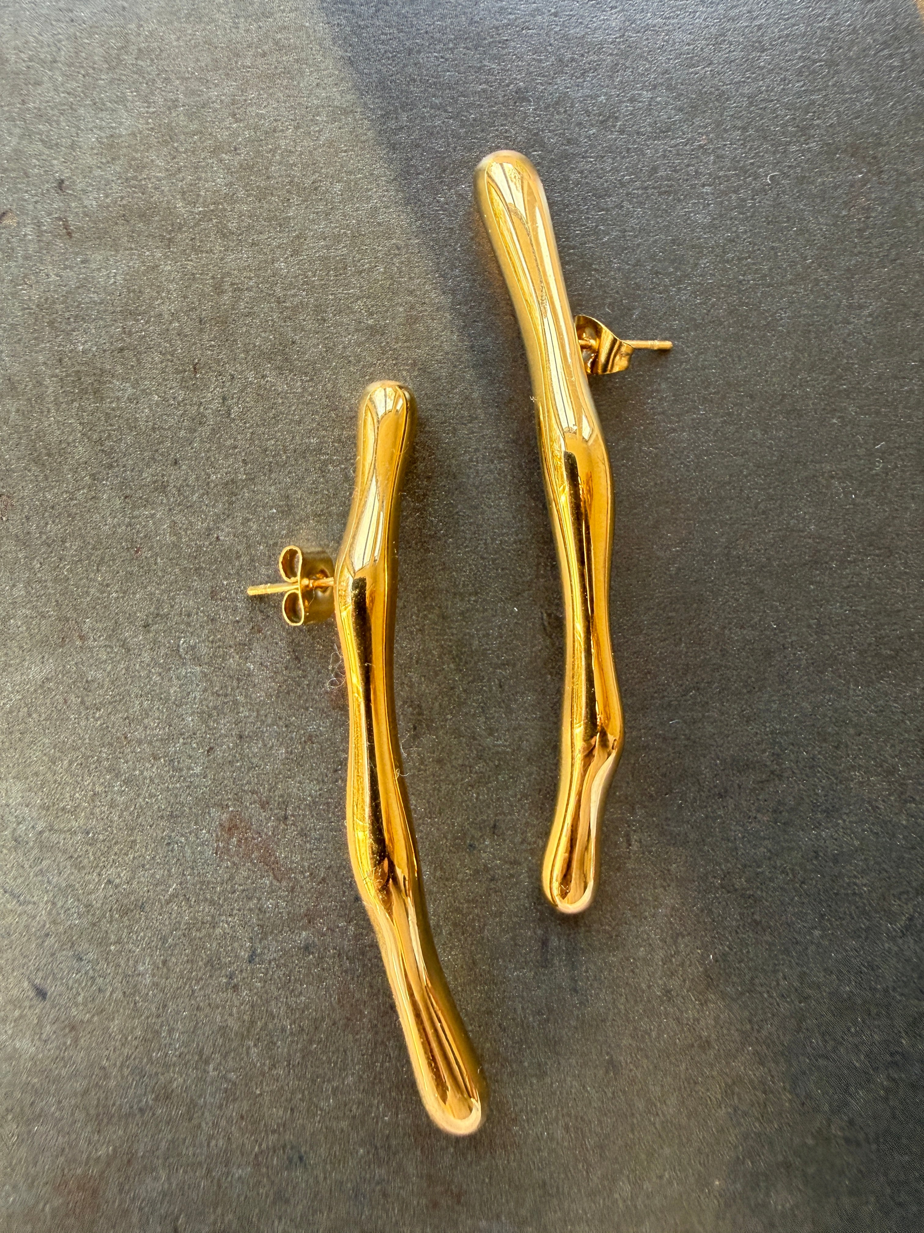 EARRINGS / STAINLESS STEEL / 6CM