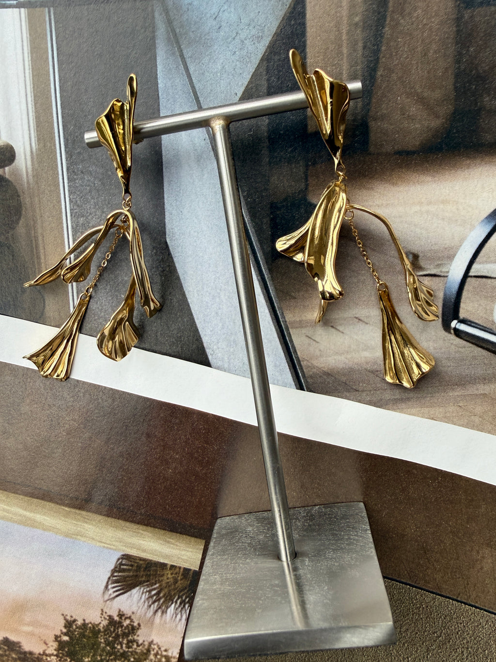 RIZZO EARRINGS / STAINLESS STEEL / 6CM