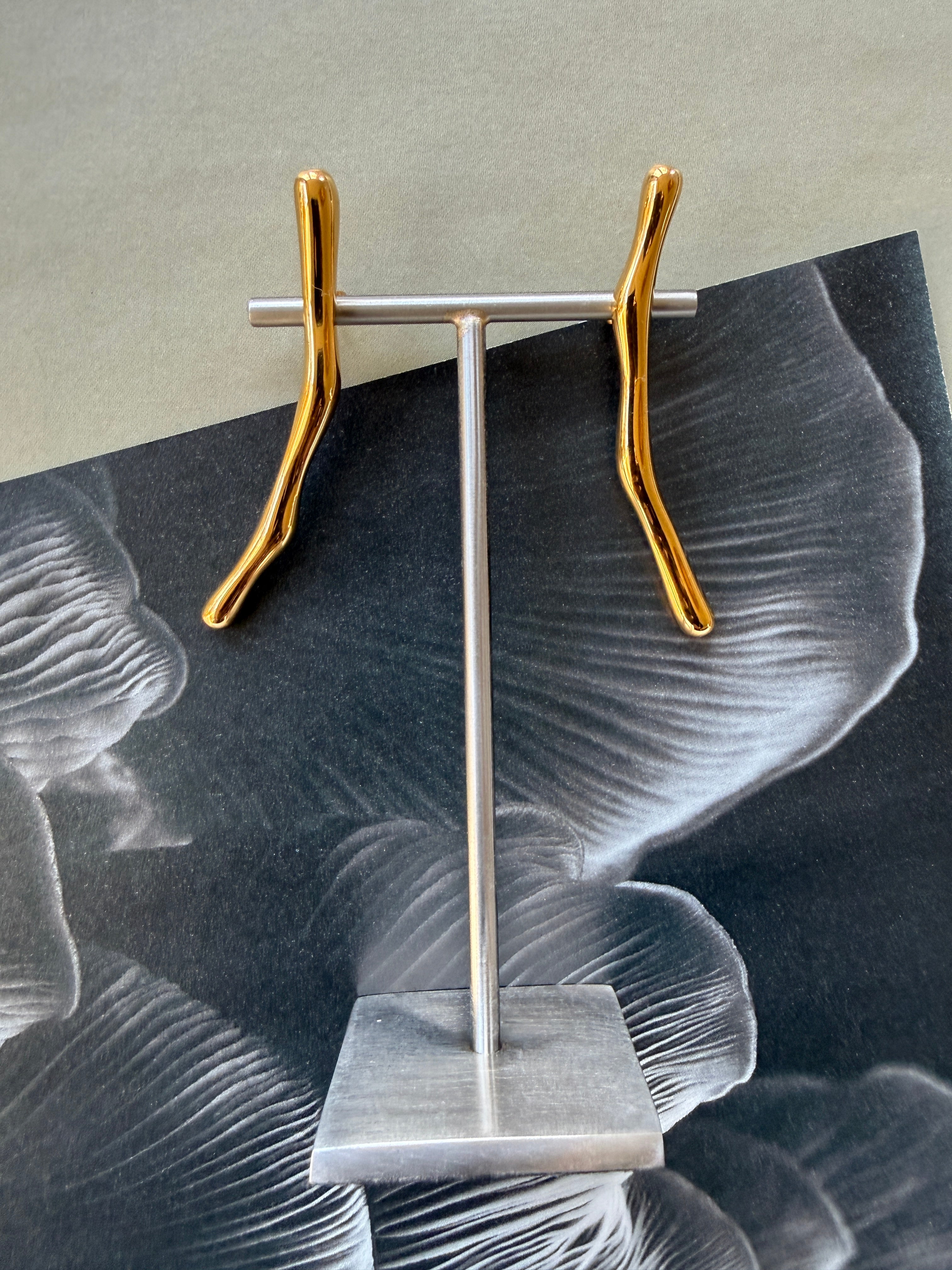 EARRINGS / STAINLESS STEEL / 6CM