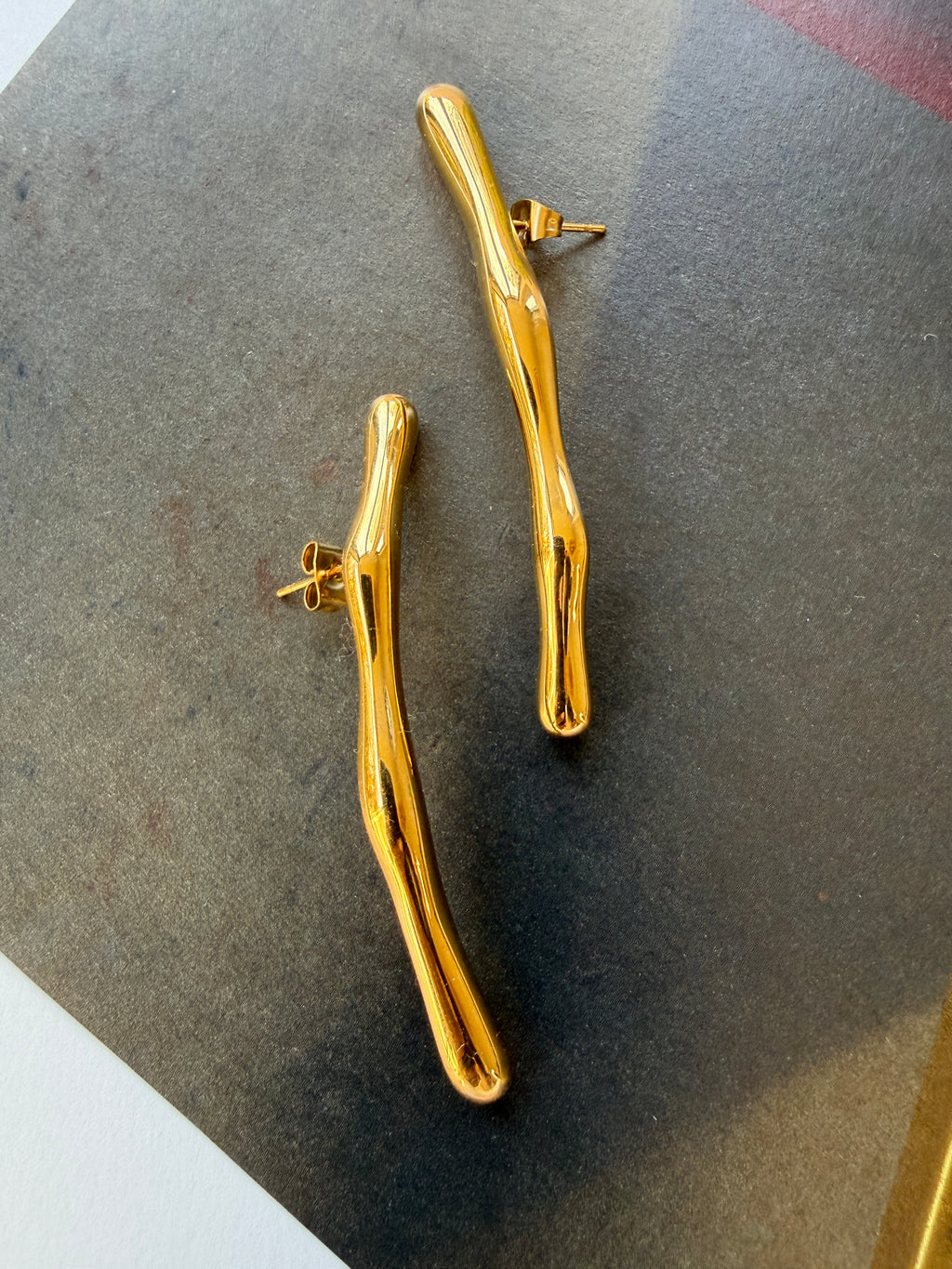 EARRINGS / STAINLESS STEEL / 6CM