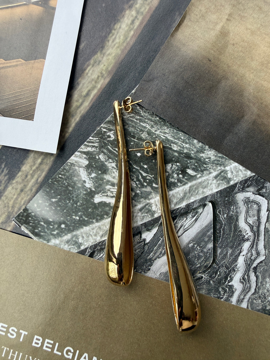 EARRINGS / STAINLESS STEEL / 6CM