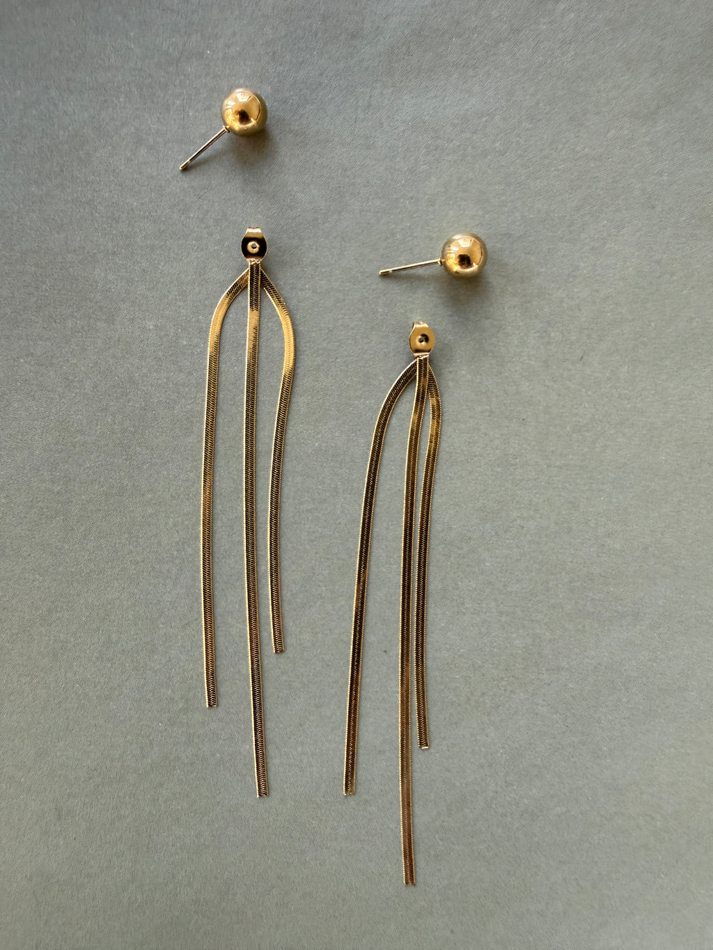 EARRINGS / STAINLESS STEEL / 5CM