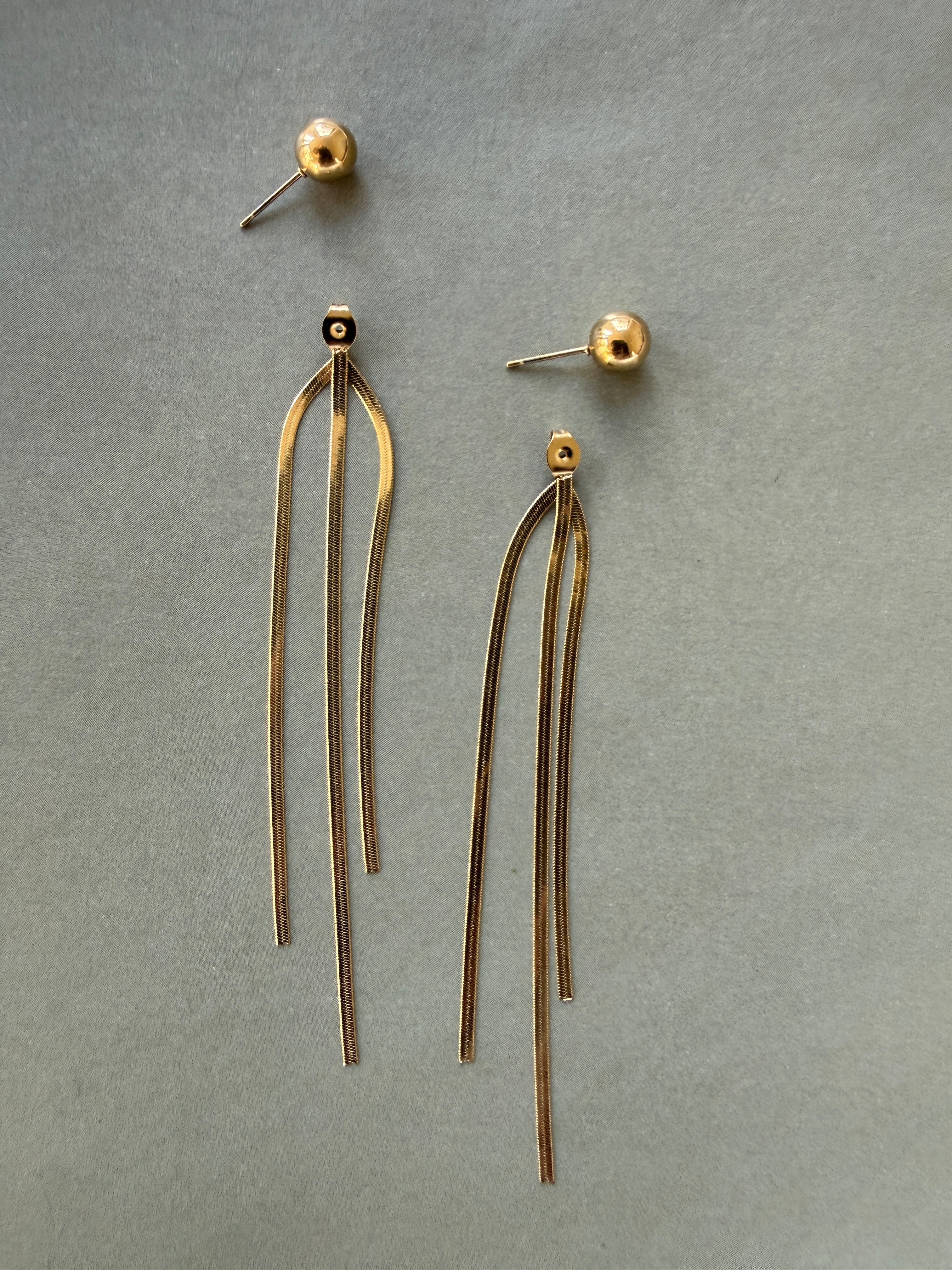 EARRINGS / STAINLESS STEEL / 5CM