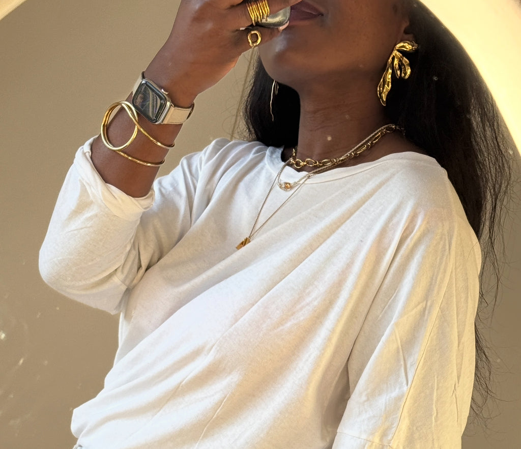 Earrings Diyo color Gold