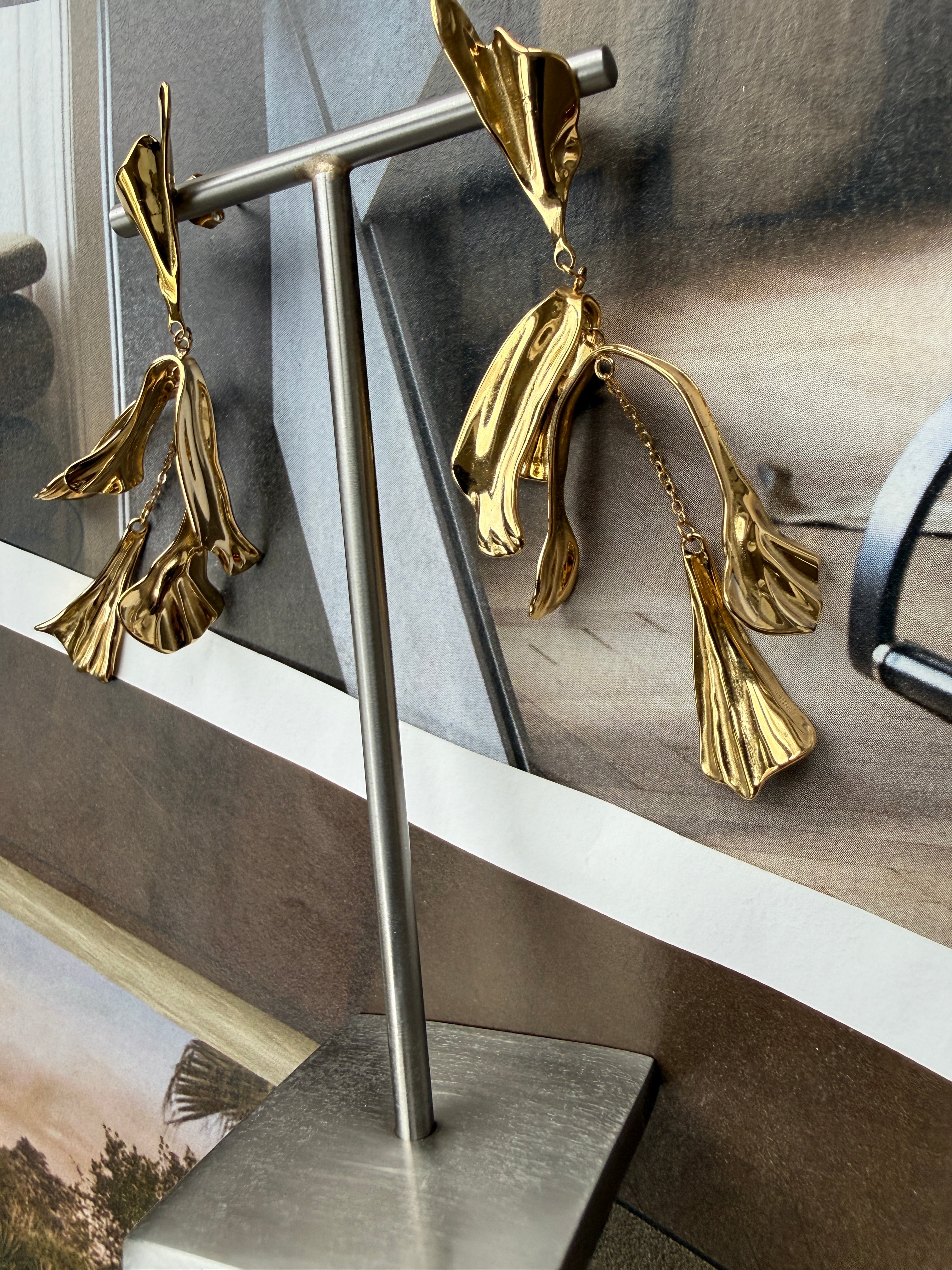 RIZZO EARRINGS / STAINLESS STEEL / 6CM