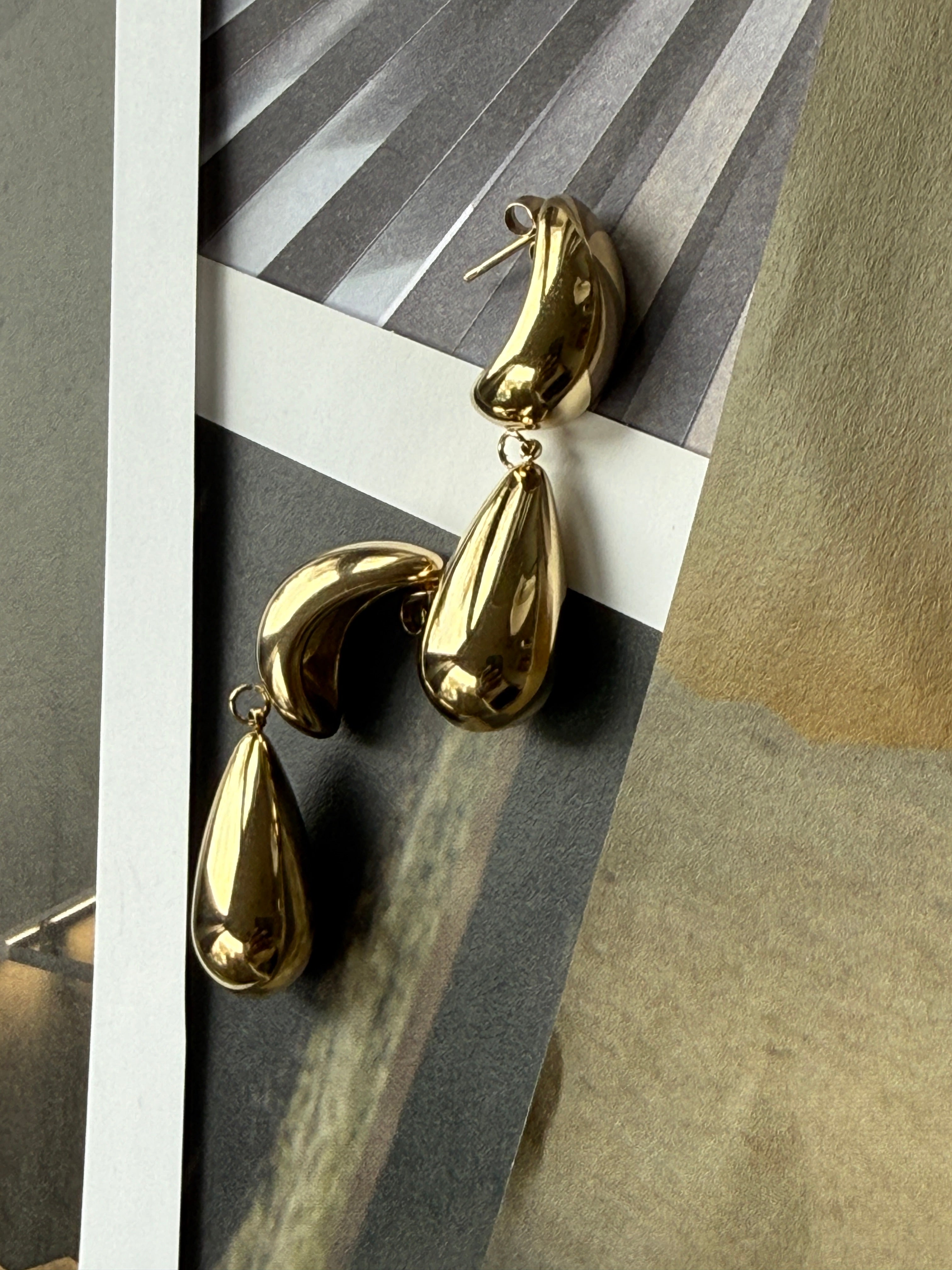 STAINLESS STEEL EARRINGS, 5CM