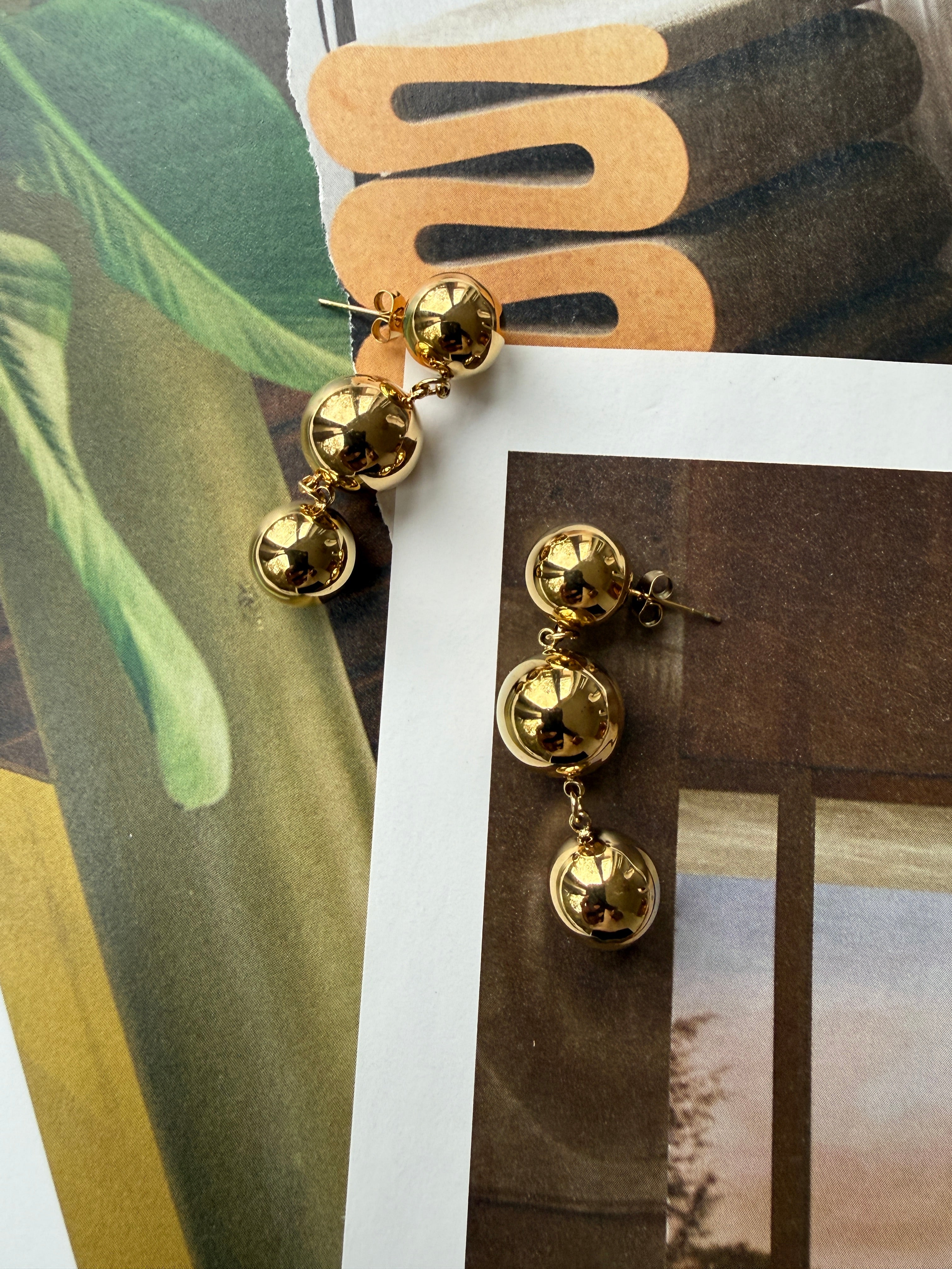 EARRINGS / STAINLESS STEEL / 4CM