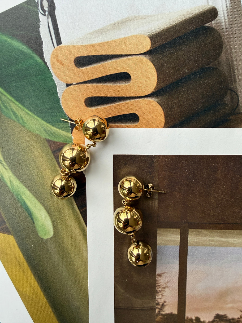 EARRINGS / STAINLESS STEEL / 4CM