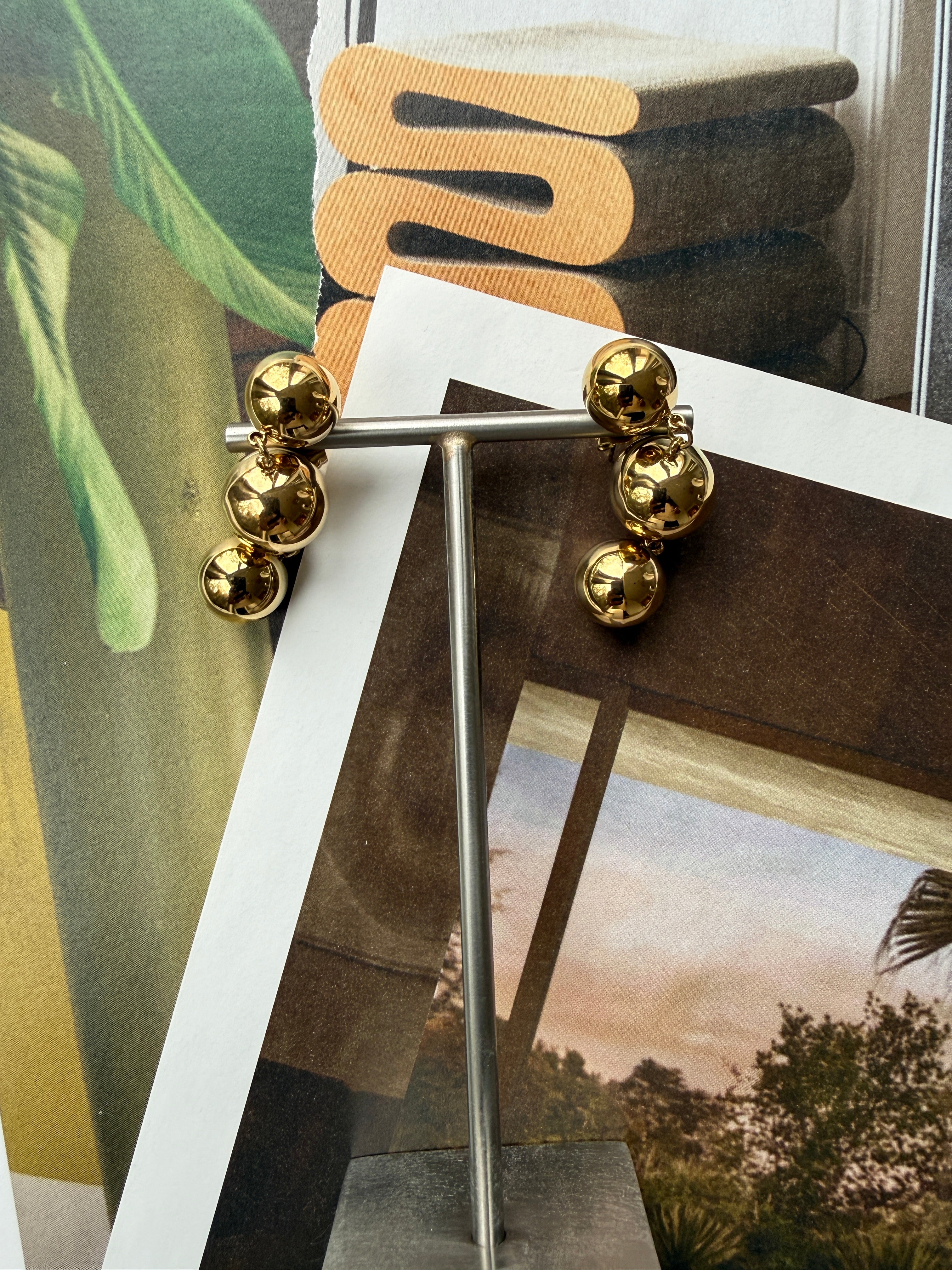 EARRINGS / STAINLESS STEEL / 4CM