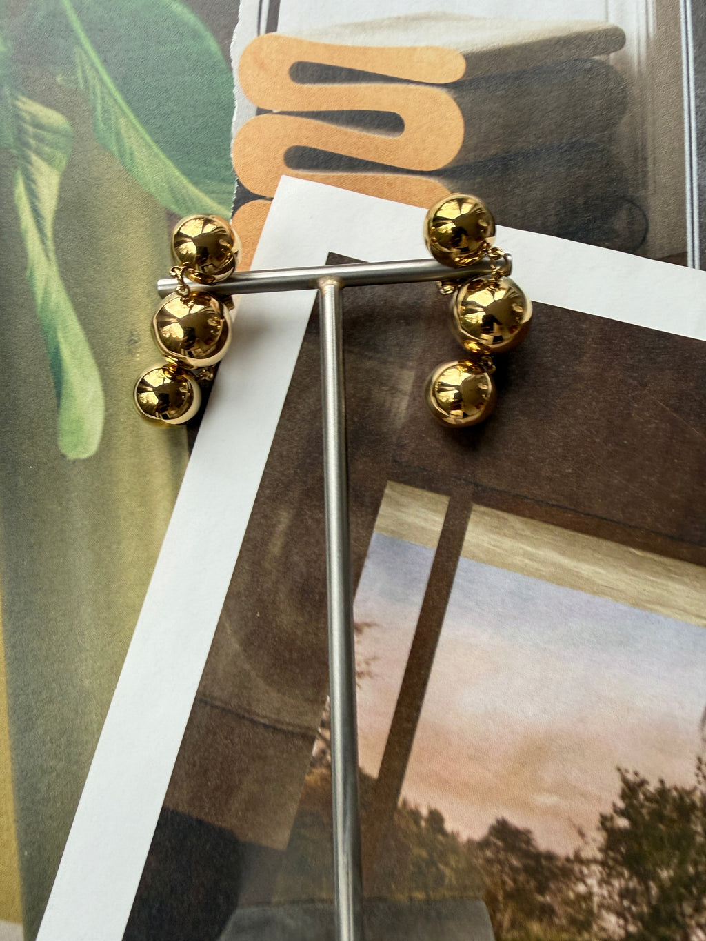 EARRINGS / STAINLESS STEEL / 4CM