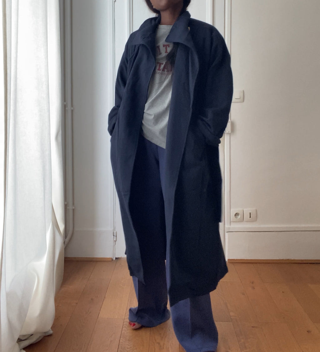 oversized trench coat ÏLYA marine
