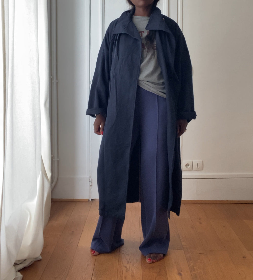 oversized trench coat ÏLYA marine