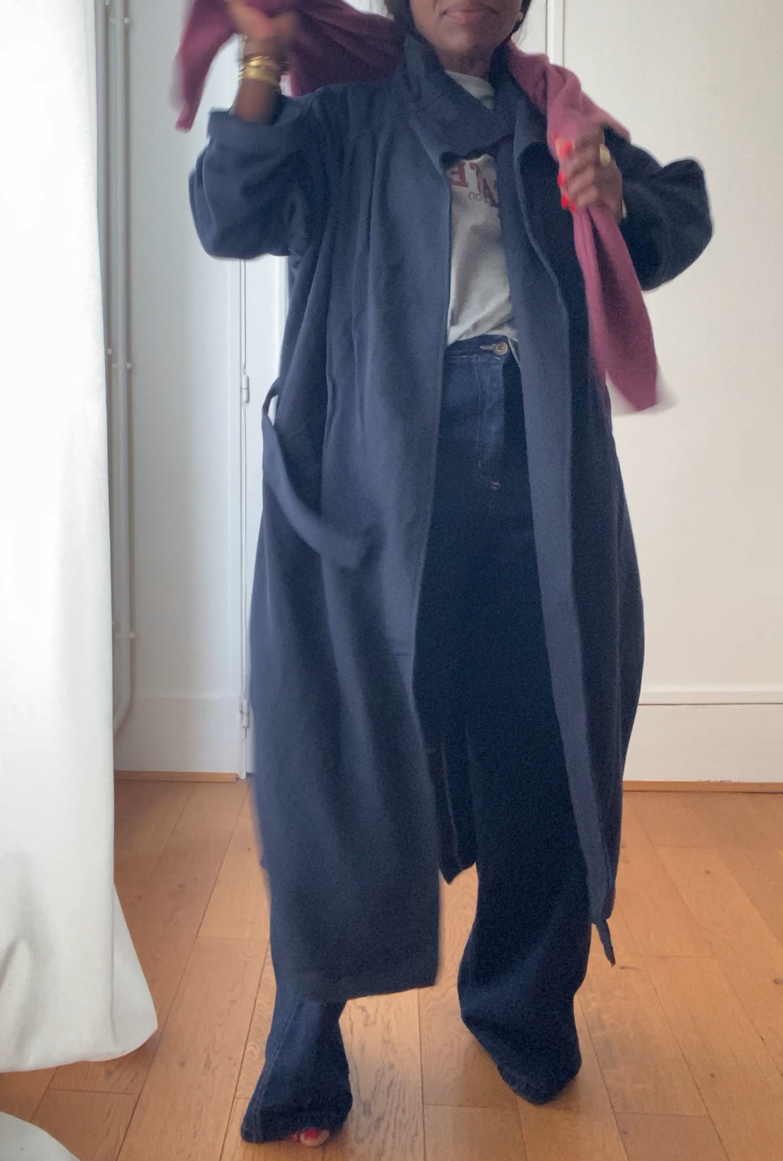 oversized trench coat ÏLYA marine