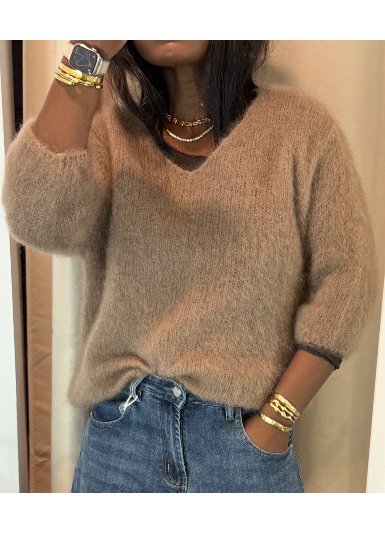 KNIT LETÍ COLOR CAMEL