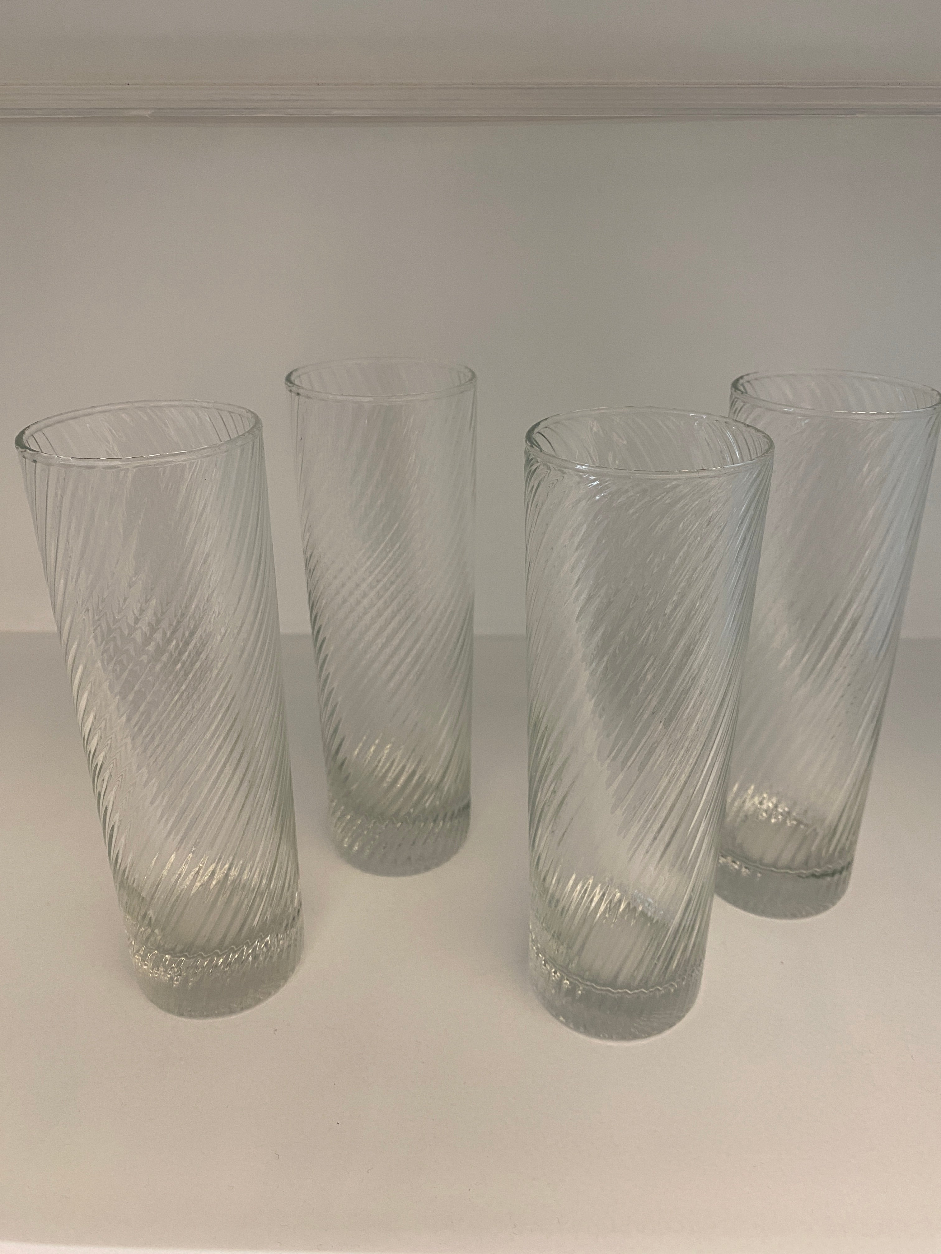 Textured Long Drink Glasses
