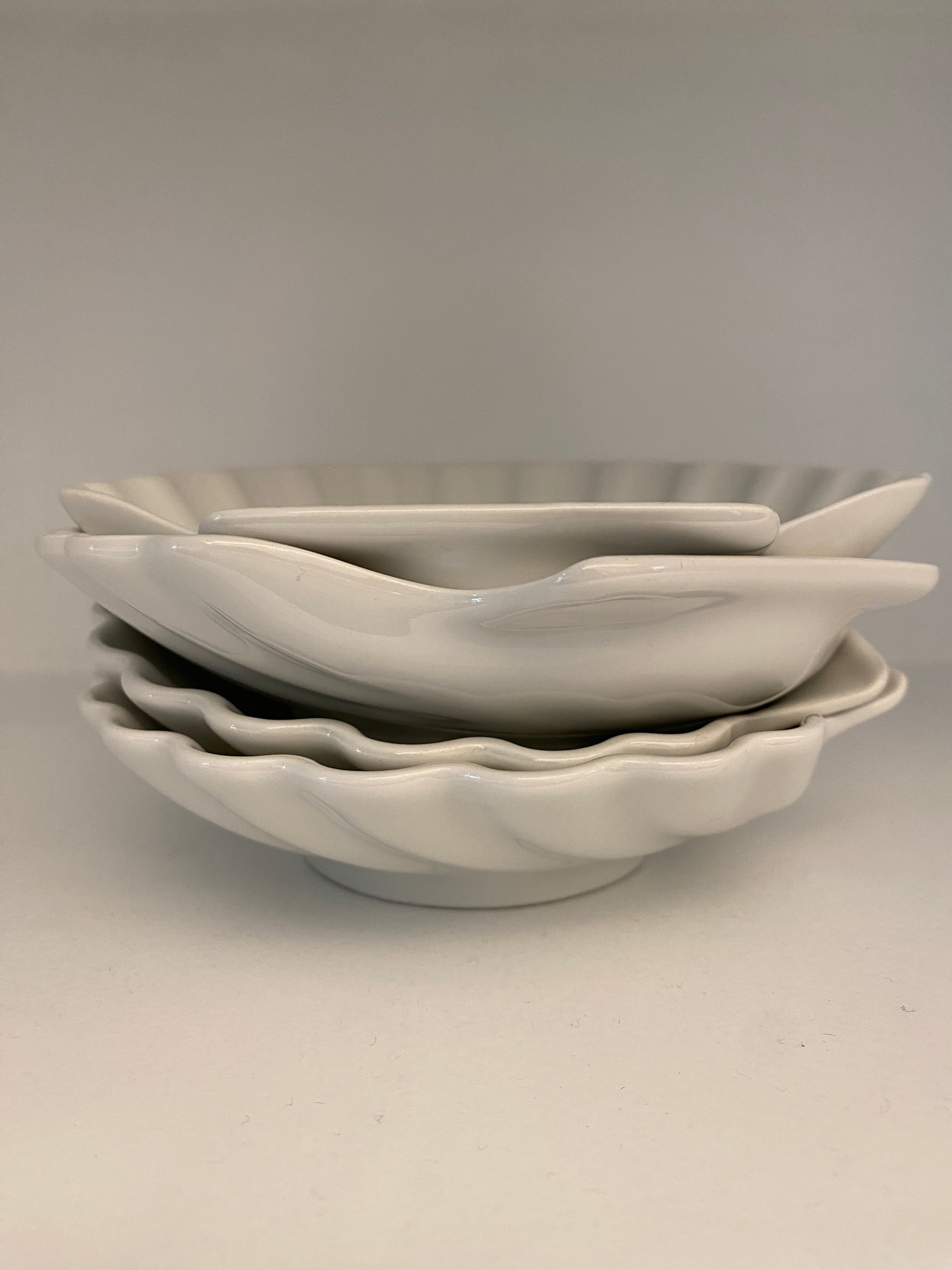 Small White Shell Plates