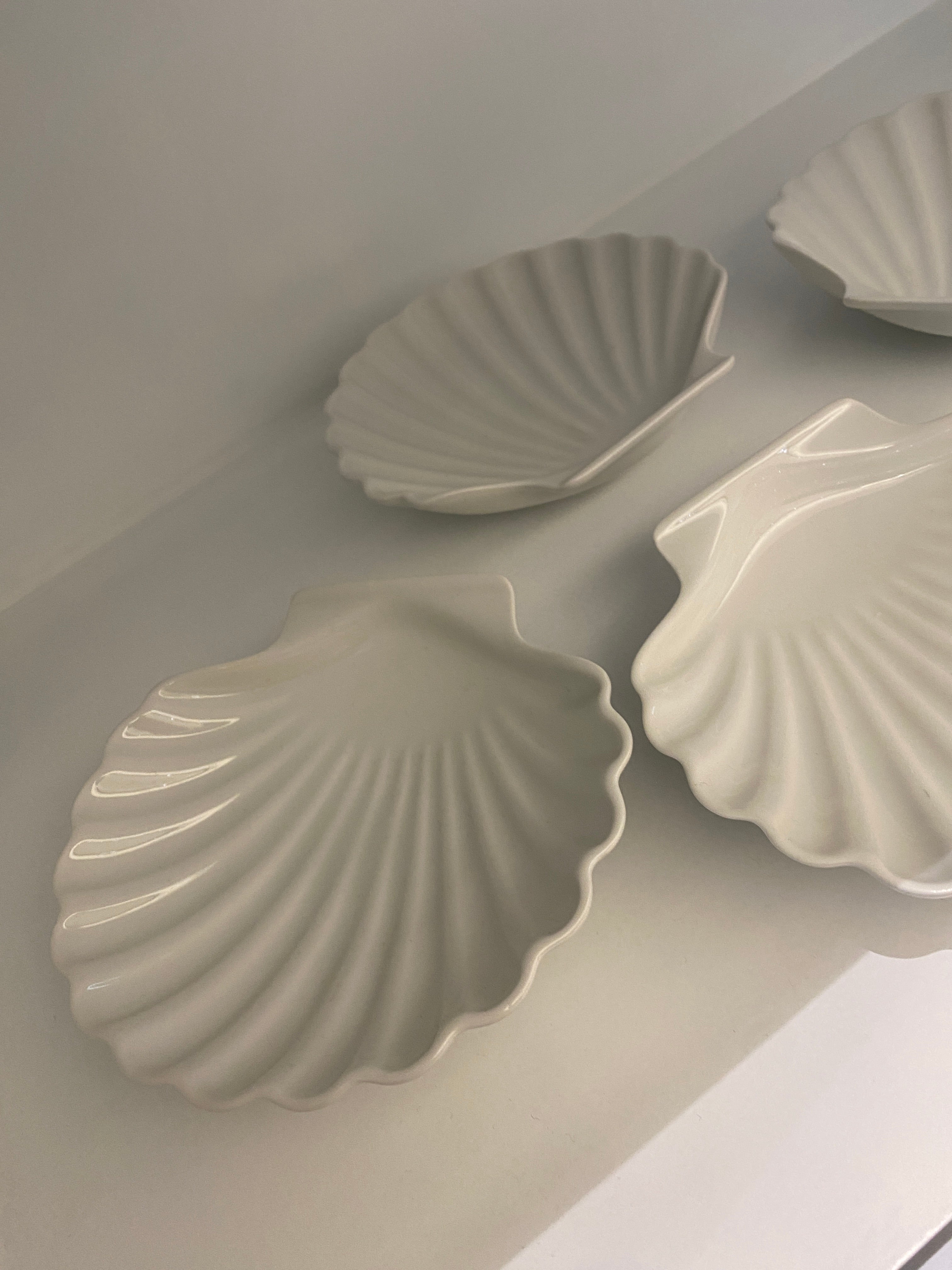 Small White Shell Plates