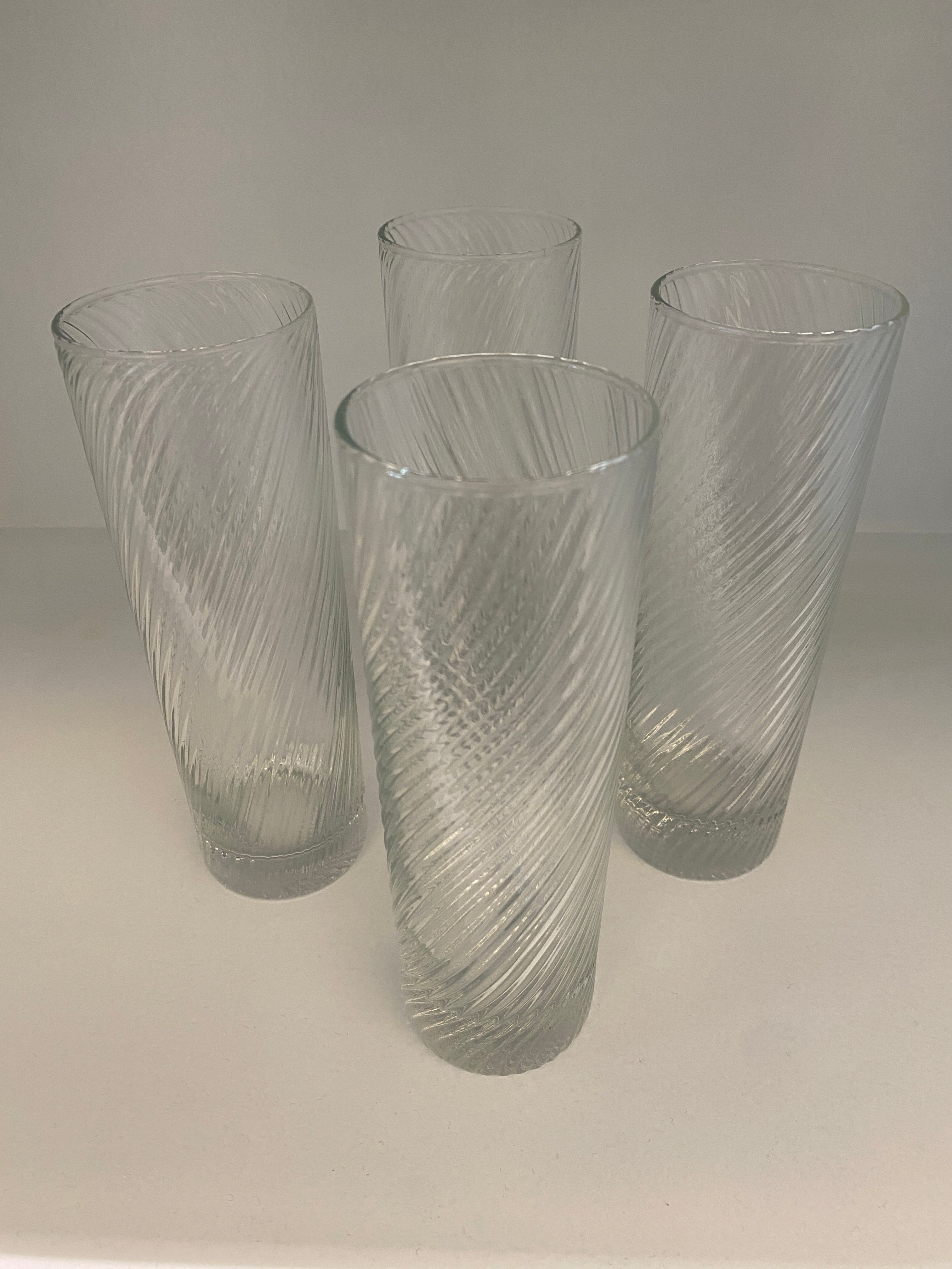 Textured Long Drink Glasses