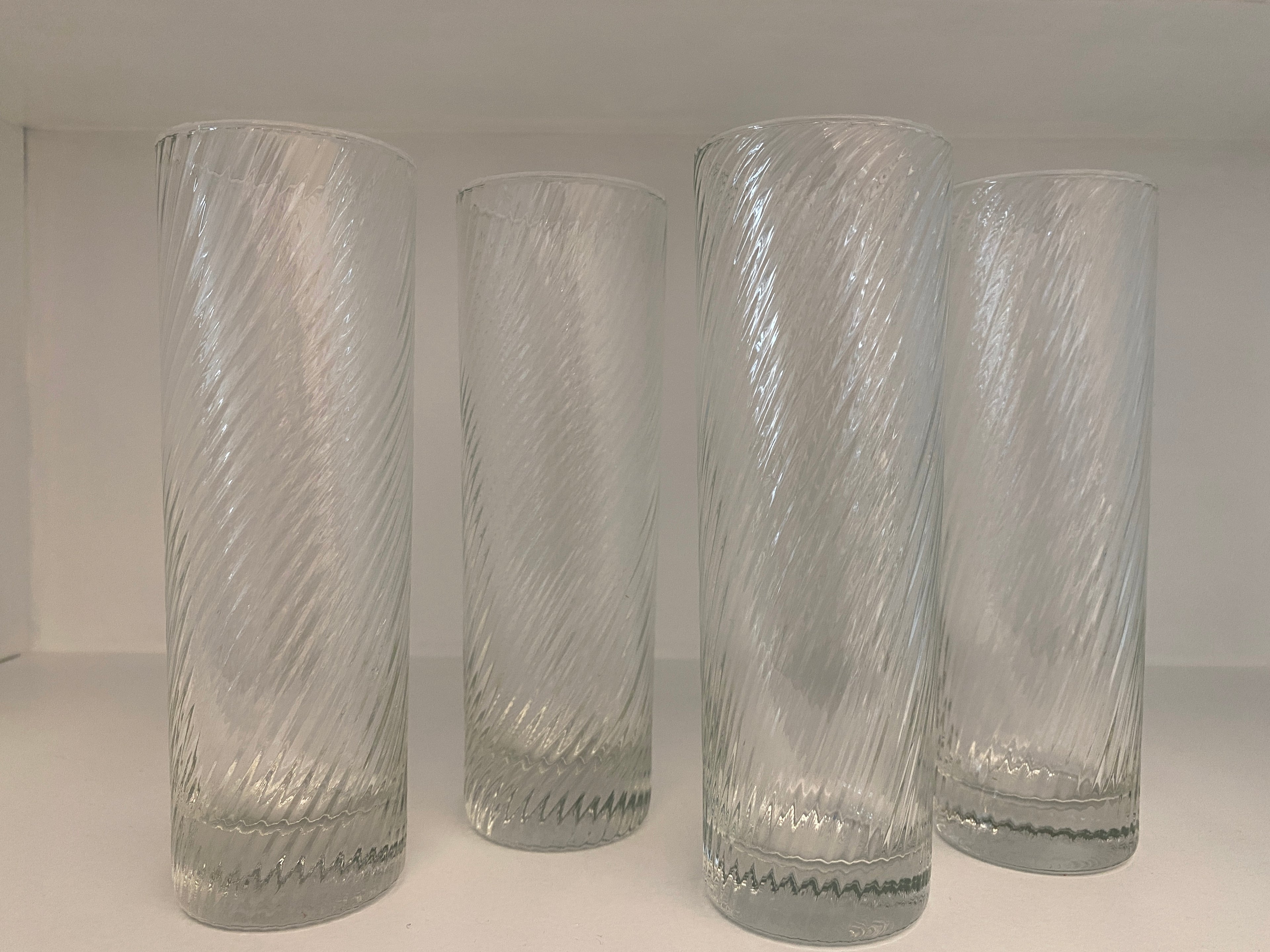 Textured Long Drink Glasses