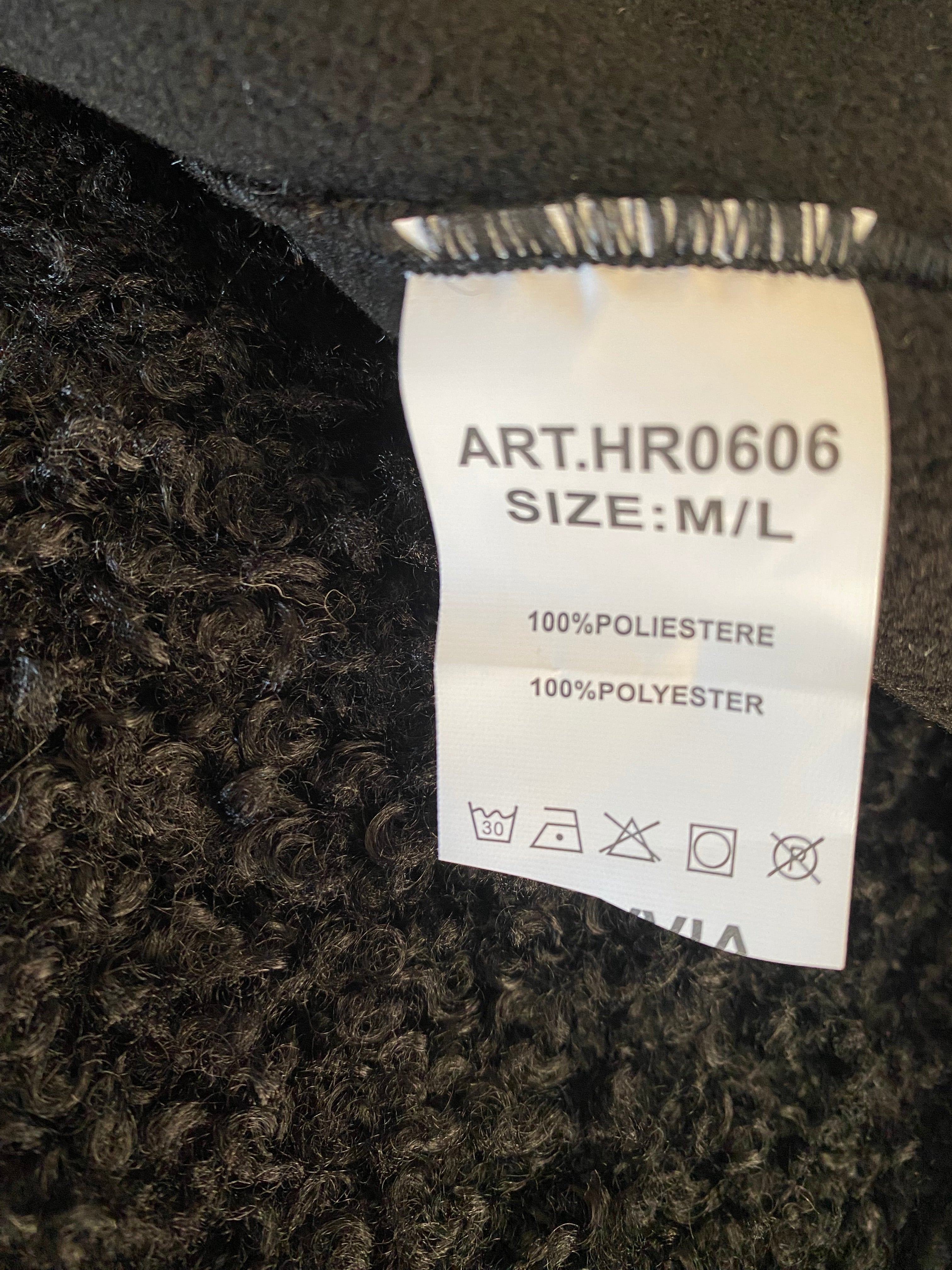 CARRY TEDDY VEST — COLOR BLACK