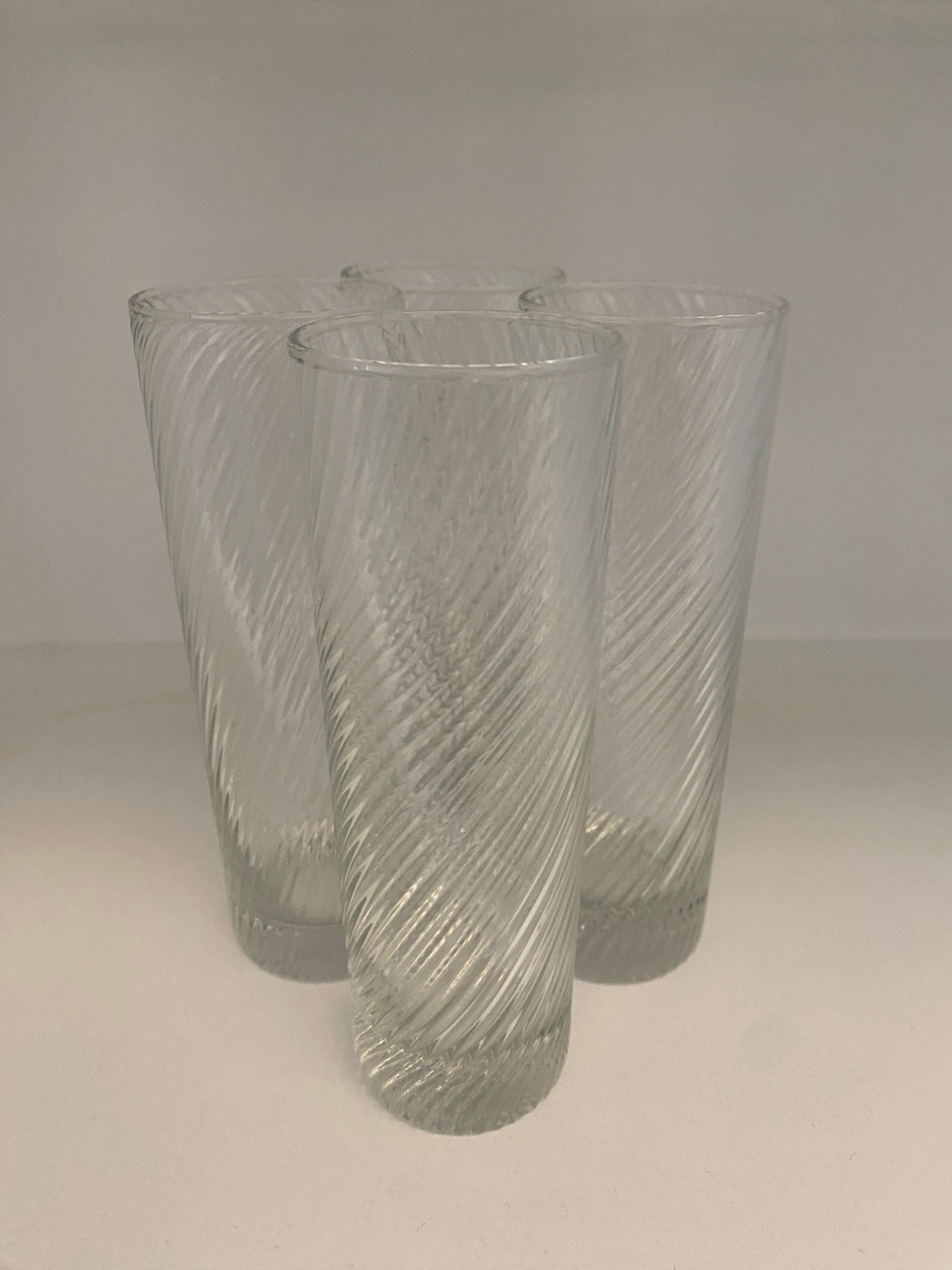 Textured Long Drink Glasses