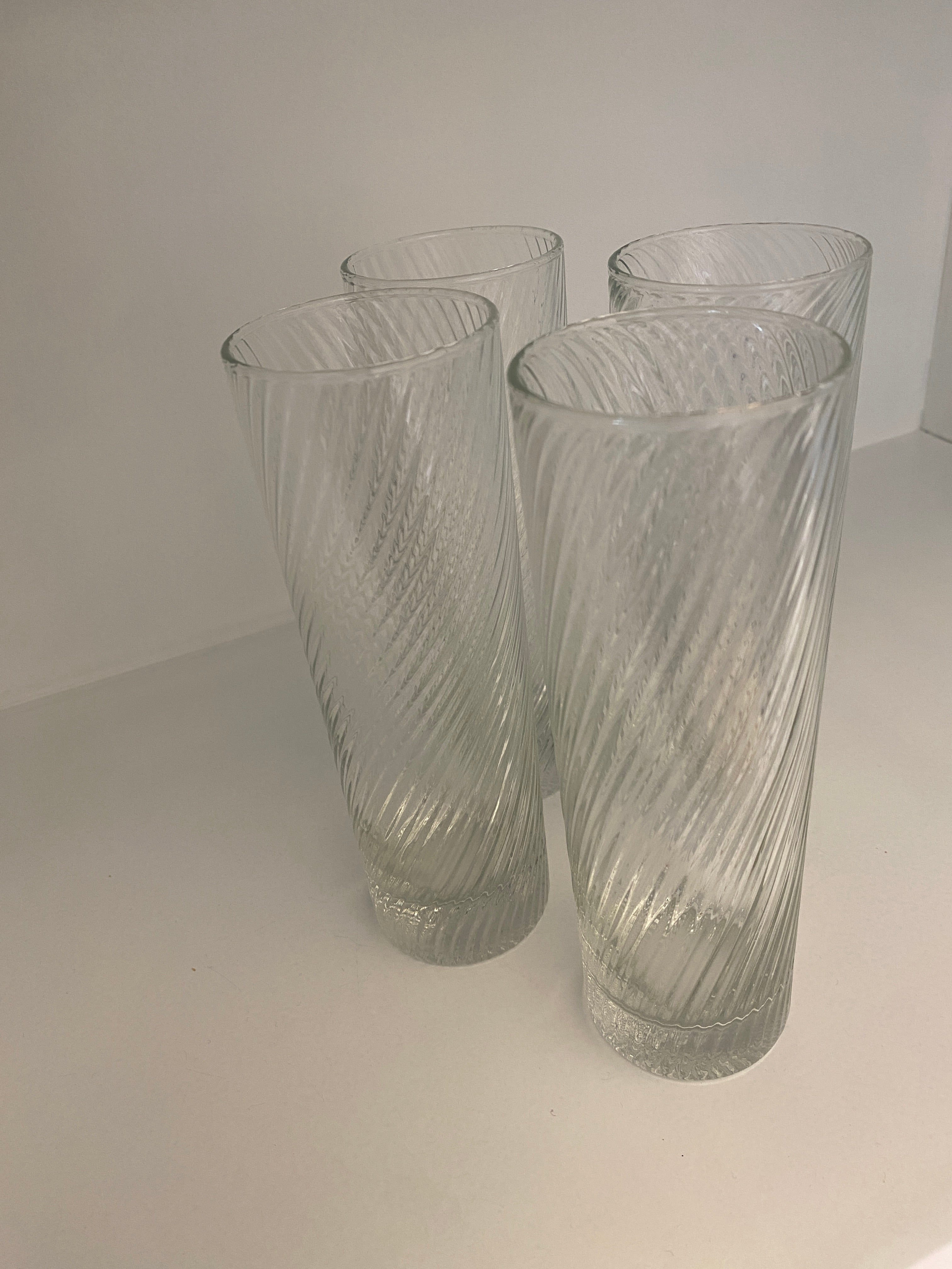 Textured Long Drink Glasses